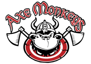 Axe Monkeys logo – axe throwing and rage room in Edmonton